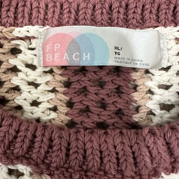 Free People Dayton Crochet Sweater Pullover Size XL - Picture 3 of 16